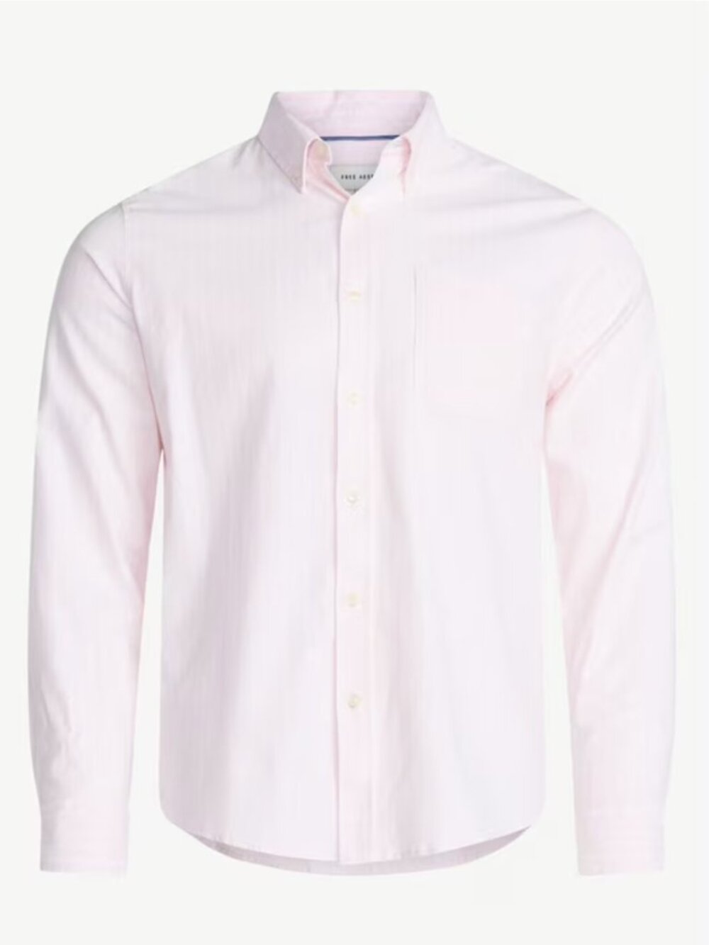 Free Assembly Men's Button Front Oxford Shirt with Long Sleeves